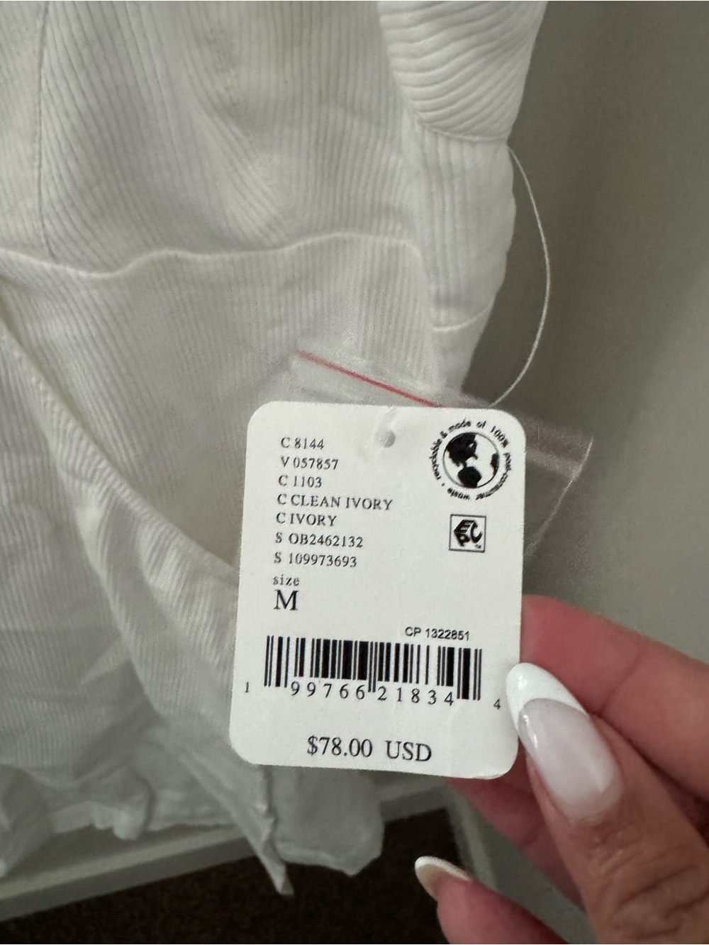 NWT -Free People Light Cream Ribbed Wrap Romper - Picture 7 of 8